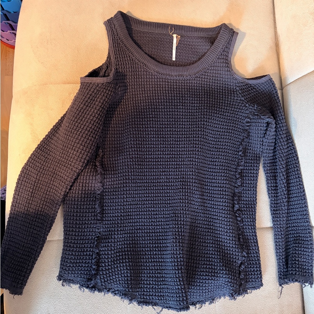 Free People - Cold Shoulder Knit Sweater size small